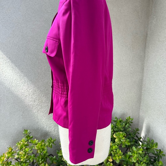 Vintage 80s fuchsia pink wool blazer jacket by Valentino Miss V Sz 38 4 - Picture 4 of 11